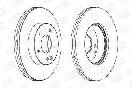 Диск тормозной передний (кратно 2шт.) MB Vaneo CHAMPION 562249CH