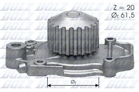 Насос системи охолодження DOLZ H-118 (фото 1)