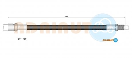 DB Шланг тормозной DB407-608 ADRIAUTO 27.1217