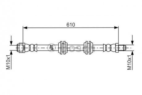 DB Шланг тормозной зад. W164 BOSCH 1987481744 (фото 1)