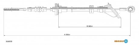 FIAT Трос сцепления Panda ADRIAUTO 11.0172