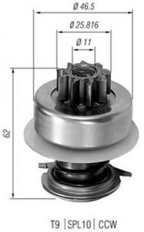 Ведущая шестерня, стартер MAGNETI MARELLI 940113020013