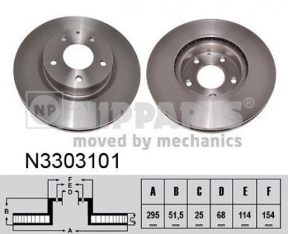 Гальмiвнi диски NIPPARTS N3303101