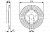 TOYOTA Диск торм. пер. Corolla 1,6-1,8VVTi 07- BOSCH 0986479W13 (фото 1)