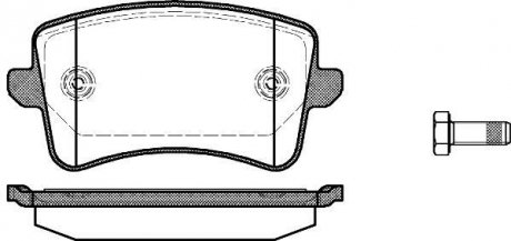 Гальмівні колодки дискові зад. Audi A4 (B8) Avant S4 08- (до вентильованих) ROADHOUSE 21343.00 (фото 1)