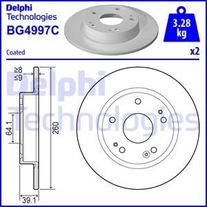 Гальмiвнi диски Delphi BG4997C (фото 1)