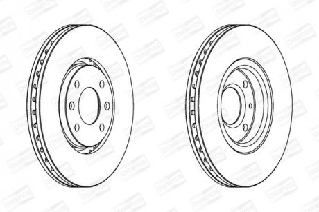 CITROEN Диск тормозной передн. C5 I,II,Xantia 2.0/2.0T/1.9TDI/2.0HDI 98- CHAMPION 562131CH