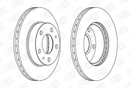 FIAT Диск тормозной передн. Ducato 02 - (300*24),Citroen,Peugeot CHAMPION 563021CH