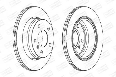 BMW Диск тормозной задн. (вентил.) E36/46 (276*19) CHAMPION 562003CH
