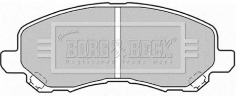 Гальмівні колодки, дискове гальмо (набір) BORG & BECK BBP1831 (фото 1)