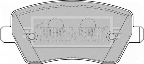 Гальмівні колодки, дискове гальмо (набір) BORG & BECK BBP1807