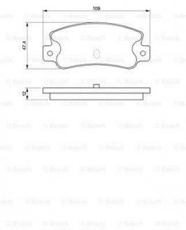 Гальмівні колодки дискові ALFA ROMEO 164/FIAT Croma90 -98 BOSCH 0986461770