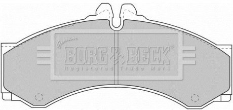 Гальмівні колодки, дискове гальмо (набір) BORG & BECK BBP1589