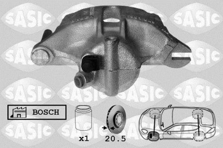 Суппорт передний L 20mm (тип Bosch) Kangoo/Berlingo/Partner SASIC 6504002 (фото 1)