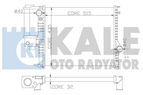 KALE BMW Радиатор охлаждения 5 E34 2.0/2.5 KALE OTO RADYATOR 348900