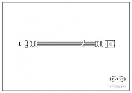 Шланг тормозной передний CORTECO 19026435 (фото 1)