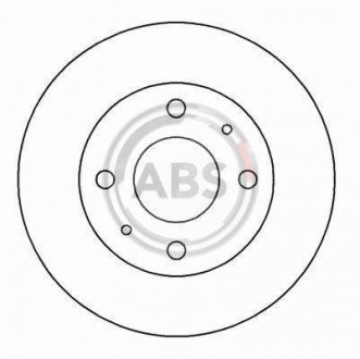 Диск гальмівний передній A.B.S. 16635