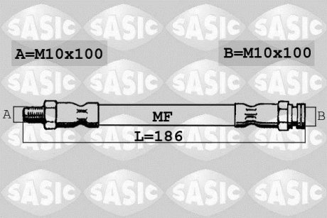 Шланг гальмівний SASIC SBH6311