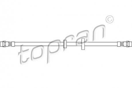 Шланг гальмівний, передній, T4 90-03 TOPRAN / HANS PRIES 104 085 (фото 1)
