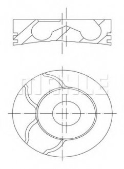 Поршень с кольцами MAHLE / KNECHT 001 01 00