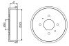 Барабан гальмівний MITSUBISHI COLT VI 1,1-1,5 04-12 BOSCH 0 986 477 235 (фото 7)