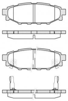 Гальмівні колодки задн. Forester/Impreza/Legacy/Outback09- WOKING P10363.12