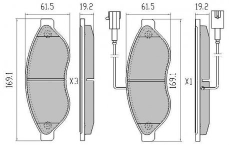 Колодки гальмівні передні (1.1-1.5t) 06- FREMAX FBP-1476