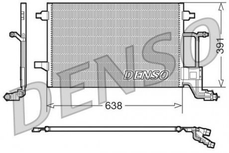 Радіатор кондиціонера DENSO DCN02014 (фото 1)