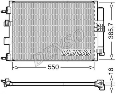 Радіатор кондиціонера DENSO DCN10046 (фото 1)