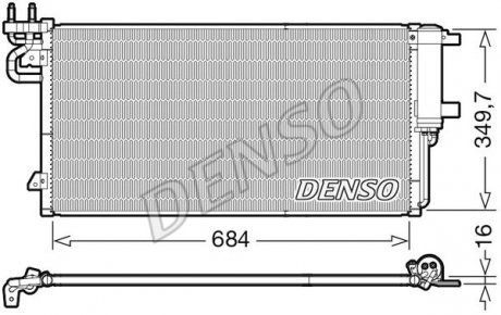 Радіатор кондиціонера DENSO DCN10045 (фото 1)