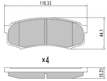 Колодки тормозные задние FBP-1739 (зам.04466-60090 / 04466-60140 / 4605A458) FREMAX FBP1739 (фото 1)