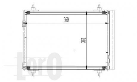 Радіатор кондиціонера Citroen Berlingo 1.6 HDI 08- DEPO 009-016-0016