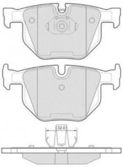 Колодки тормозные задние FBP-1667 FREMAX FBP1667 (фото 1)