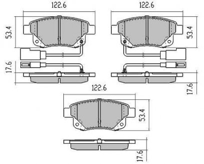 Колодки тормозные задние FBP-1452 FREMAX FBP1452