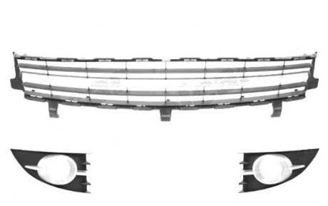 Решітка в бампері ліва+правий+середн Polcar 60722703
