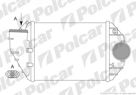 Радіатор повітря (Інтеркулер) Polcar 9548J83X (фото 1)
