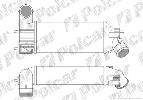 Радіатор повітря (Інтеркулер) Polcar 2332J8-1 (фото 1)
