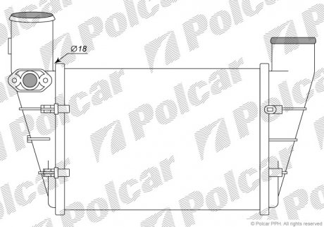 Радіатор повітря (Інтеркулер) Polcar 1324J8-1