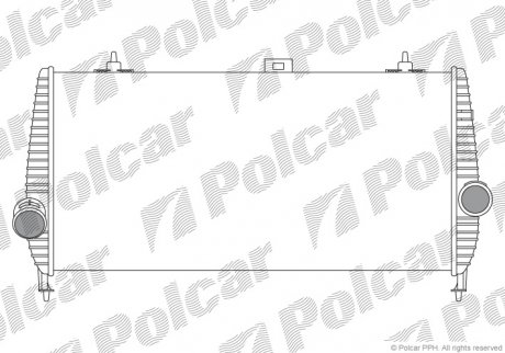 Радіатор повітря (Інтеркулер) Polcar 2333J8-2