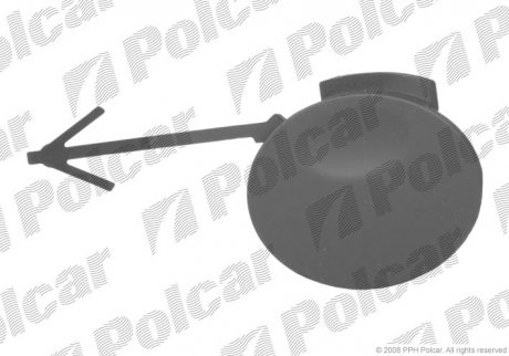 Заглушка буксирувального гака передня Polcar 555807-9 (фото 1)