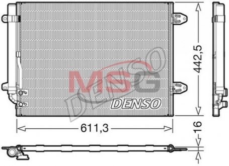 Радіатор кондиціонера DENSO DCN32013 (фото 1)