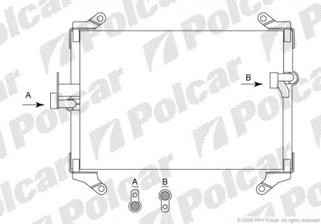 Радіатори кондиціонера Polcar 5702K8C1 (фото 1)