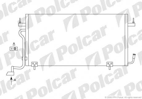 Радіатор кондиціонера Polcar 2326K8C3 (фото 1)