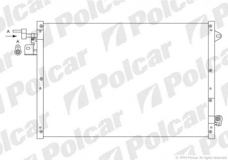 Радіатор кондиціонера Polcar 3253K8C1