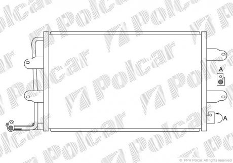 Радіатор кондиціонера Polcar 9502K8C1 (фото 1)