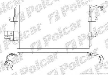Радіатор кондиціонера Polcar 9501K8C1 (фото 1)