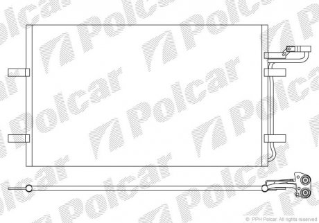 Радіатор кондиціонера Polcar 9042K8C2S (фото 1)