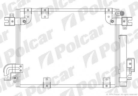 Радіатор кондиціонера Polcar 7424K8C3 (фото 1)