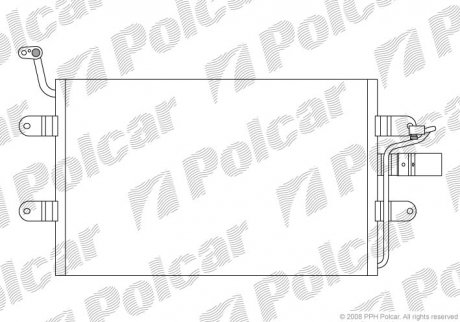 Радіатор кондиціонера Polcar 6714K8C1 (фото 1)