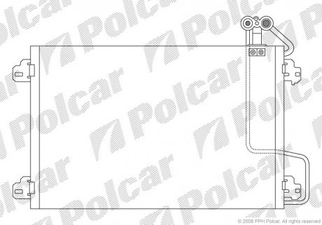 Радіатор кондиціонера Polcar 6070K8C1S (фото 1)